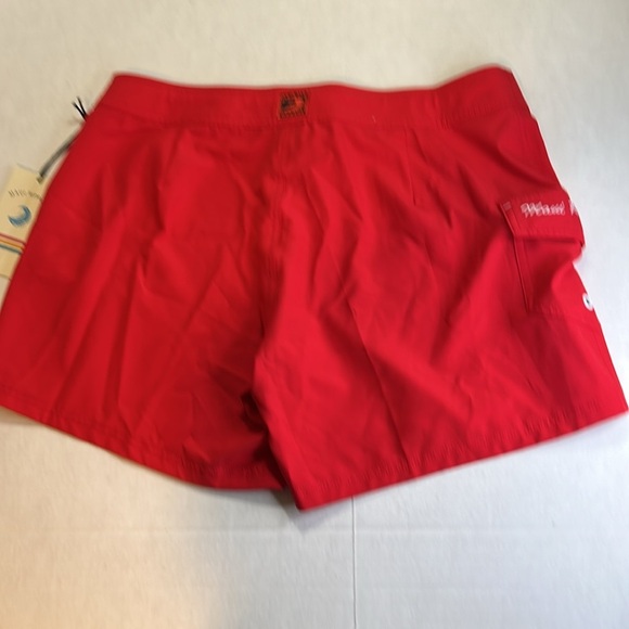 MAUI RIPPERS WOMENS LIGHTWEIGHT STRETH DRAWSTRING RED BOARD SHORTS SZ 8 - Picture 5 of 16